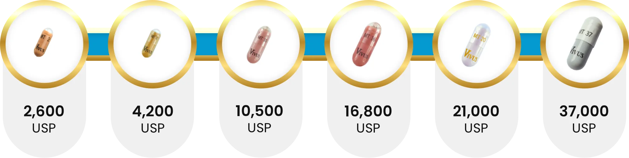 2,600, 4,200, 10,500, 16,800, 21,000 and 37,000 lipase unit capsules