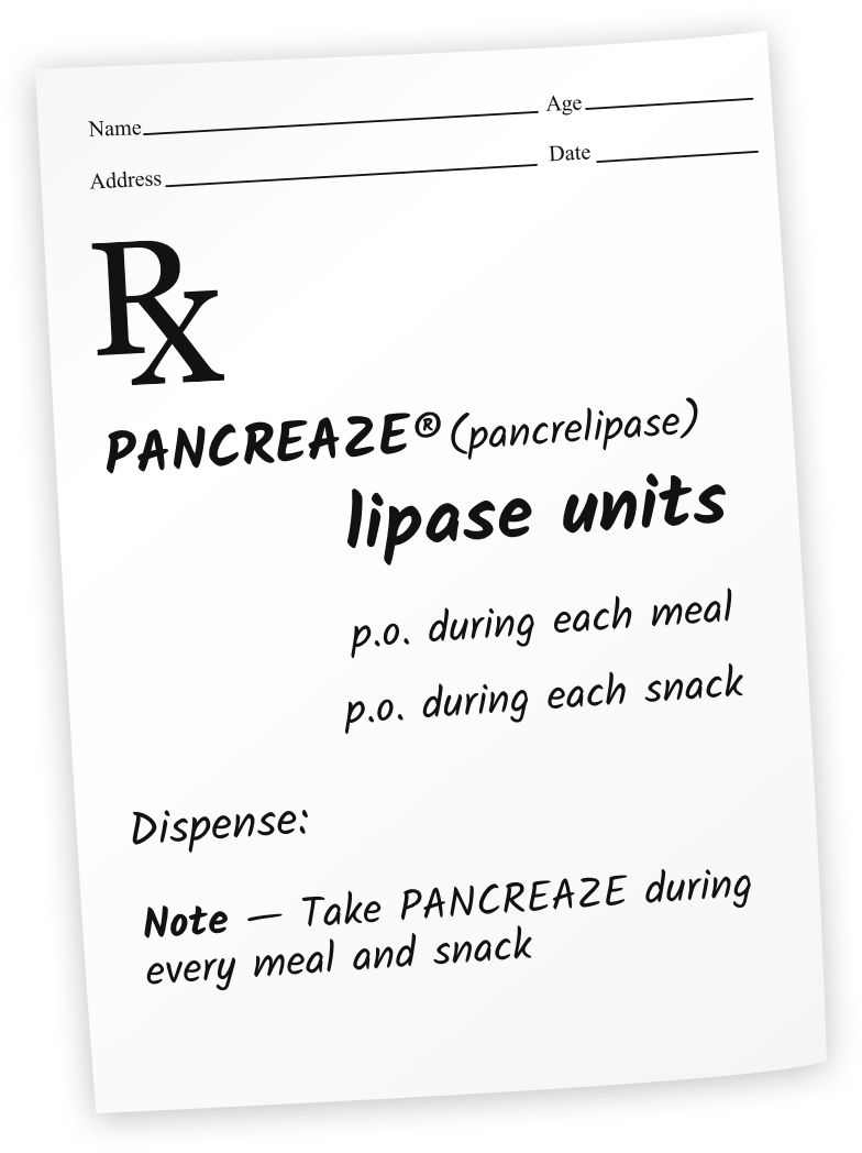 PANCREAZE® (pancrelipase) Rx Sample.